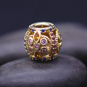 14k solid gold PANDORA “Colour Fresco” Multi-Colou